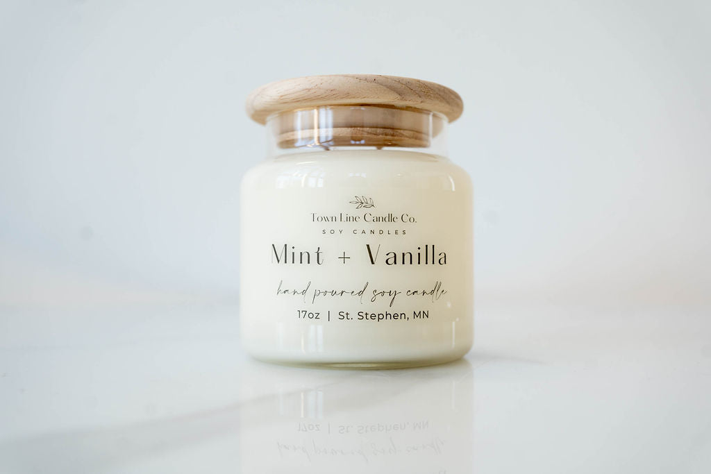 Mint + Vanilla Soy Candle