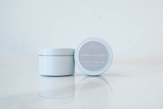 Vanilla + Lavender 4oz Soy Candle Tin