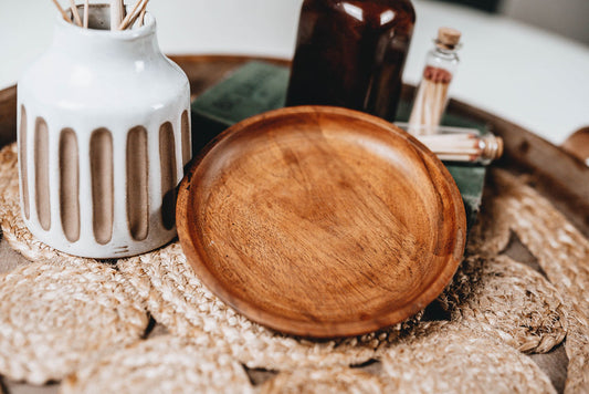 Wooden Candle Plate